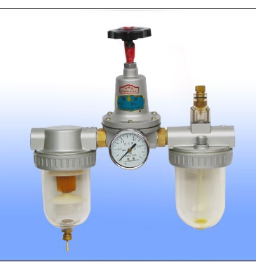 全铝合金三联体 金属气动三联件 大口径大流量金属油水分离器