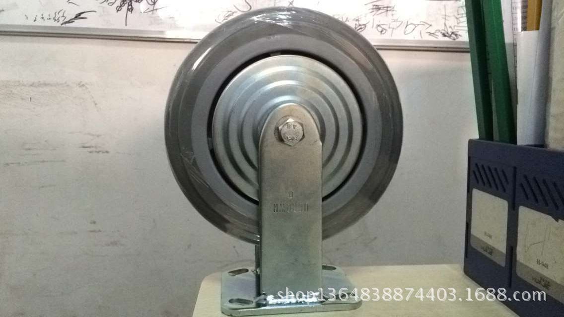 脚轮 8寸重型人造胶定向轮优冠脚轮静音轮橡胶轮TPR轮子