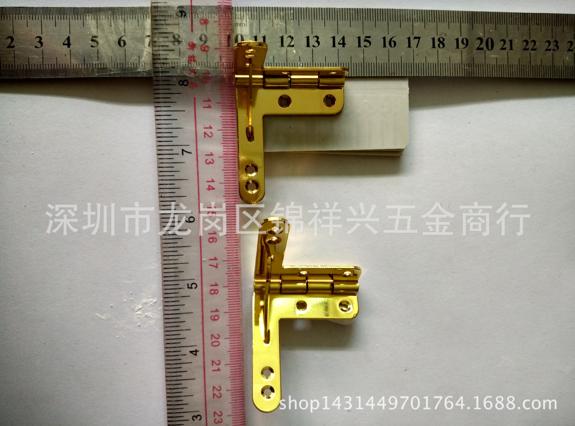 厂家供应大中小号七字合页箱包木盒五金铁皮压铸配件013#43*50