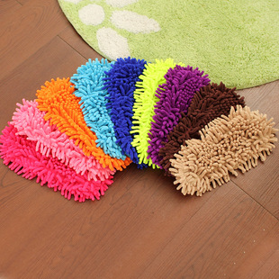 Chenille Lazy Supplies Removable and Washable Cleaning Winter Floor Slippers Floor Mopping and Cleaning Slippers Base 1 Pair