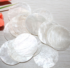 Deep Sea Mother of Pearl Film Large 6.0cm Ultra-Thin Transparent White Double-Hole Mirror Decorative Curtain Material Accessory