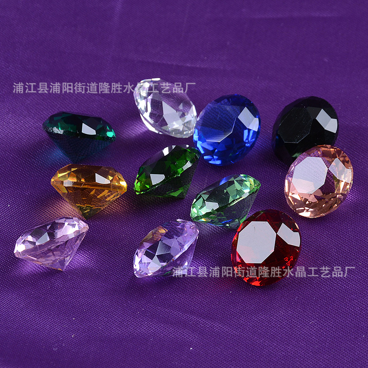 玻璃小钻石20mm儿童宝石 软包扣配饰吊坠镶嵌水晶 柜台桌面小摆件