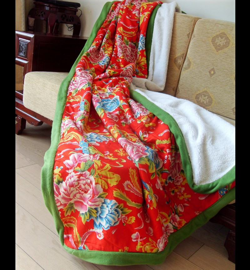 凤凰牡丹怀旧毛毯--羊羔绒毯子 空调毯 午睡毯 薄被子婚庆用品|ms