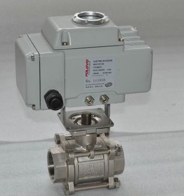 电动三片式球阀    电动螺纹球阀     螺纹三片式球阀