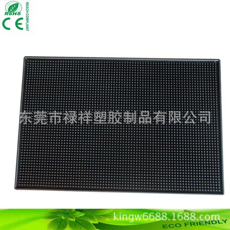 厂家现模供应方形黑色吧台防滑垫 PVC软胶酒吧垫隔水垫 低价直销