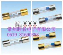 AGU汽车音响保险丝 玻璃保险丝管 10*38 镀金镀镍锌片