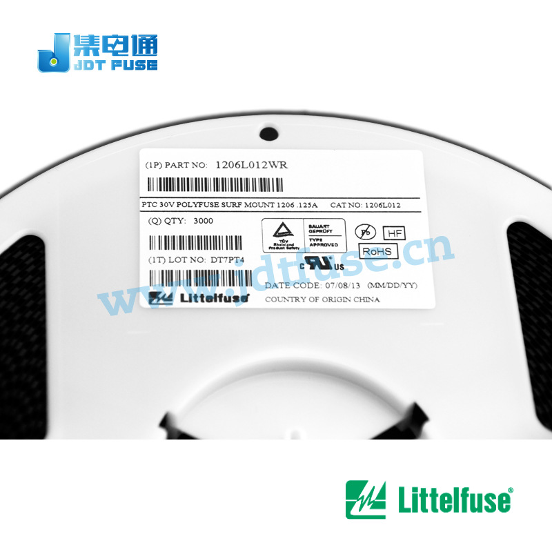 保险丝1206L012WR Littelfuse认证力特 1206可恢复保险丝0.12A30V