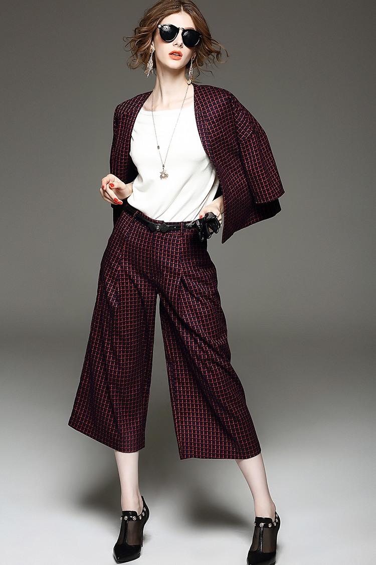 欧洲站走秀品牌女装新款 外套 阔腿裤秋季大牌