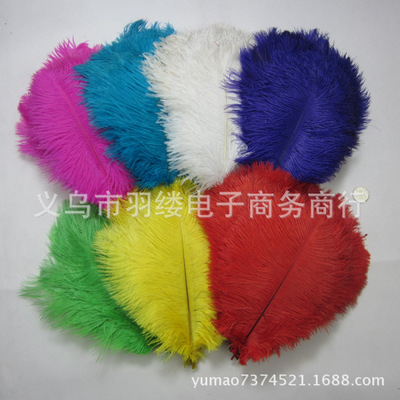 专业批发鸵鸟毛25-30cm婚庆插花舞台演出羽毛、多色现货 厂家直销|ms