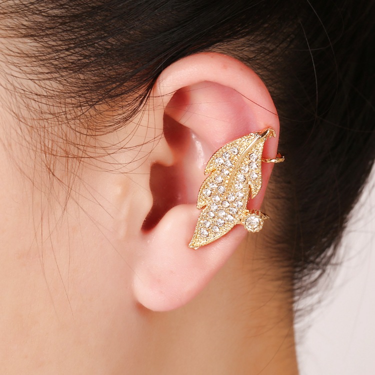 Korean Leaf Earrings display picture 5