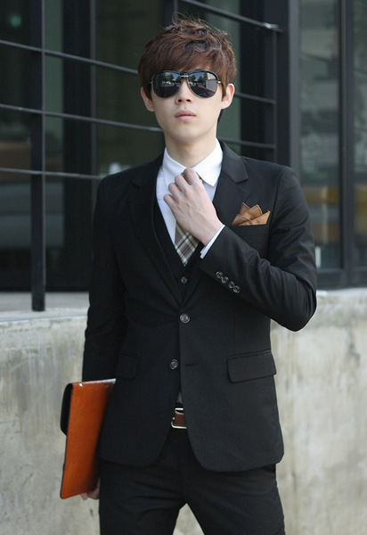 men's black set