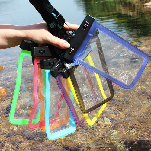手机防水袋 夹子透明手机袋 PVC触屏防水手机套 潜水防水袋广告