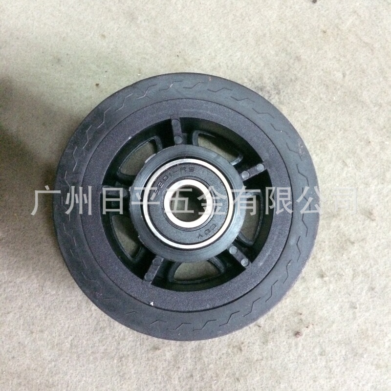 Special Wheel for Electric Telescopic Doors, 95Mm/100Mm Aluminum Core Rubber Dual-Bearing Electric Door Follower Wheel Roller Special Wheel for Electric Telescopic Doors, 95Mm/100Mm Aluminum Core Rubber Dual-Bearing Electric Door Follower Wheel Roller