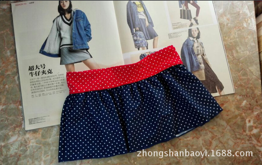 wholesale Foreign trade girl Swimming suit Single Skirt Anti walking light swimming skirt Cute Dots*suit 3~13 year