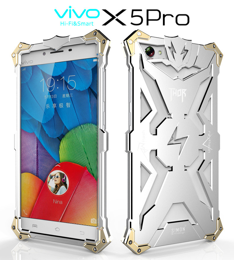 SIMON THOR Aviation Aluminum Alloy Shockproof Armor Metal Case Cover for vivo X5Pro