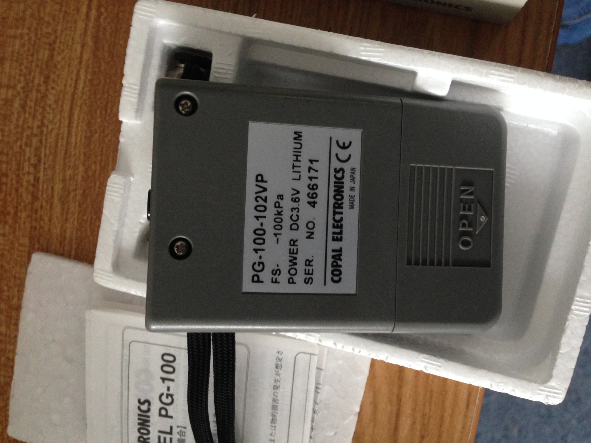 日本COPAL手持式数字压力计压力表PG-100B-102R-W 103R-M/102A