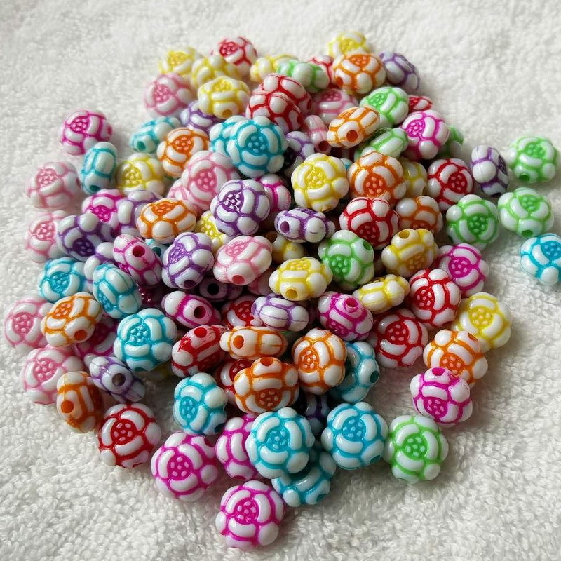 Acrylic colored rose, double-sided flat rose, acrylic handcrafted beaded bracelet and necklace material detail image 6
