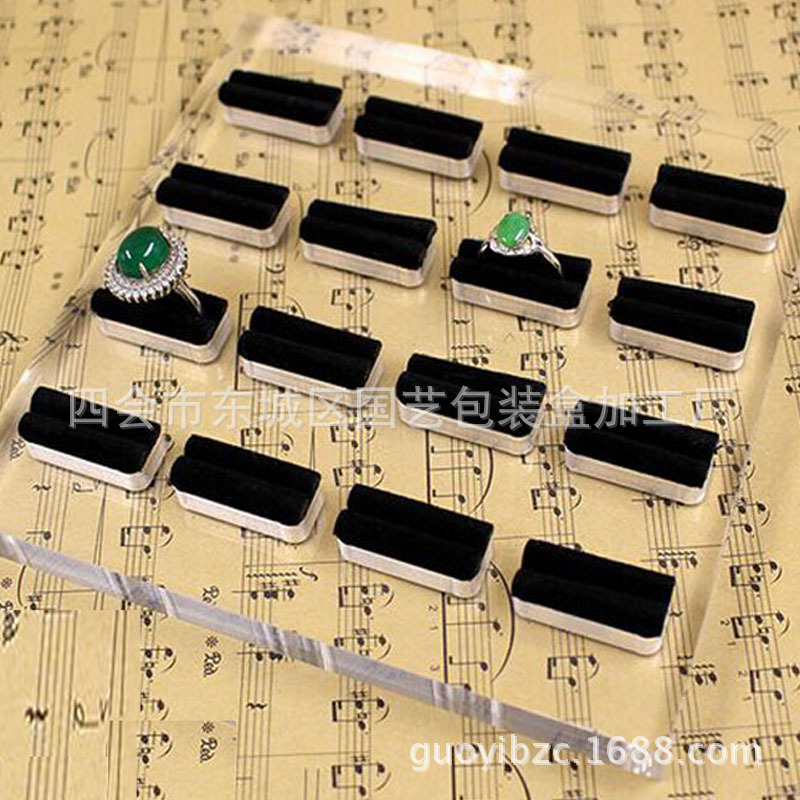 珠宝首饰戒指展示架亚克力裸玉石珠宝道具座银首饰品摆件托盒盘