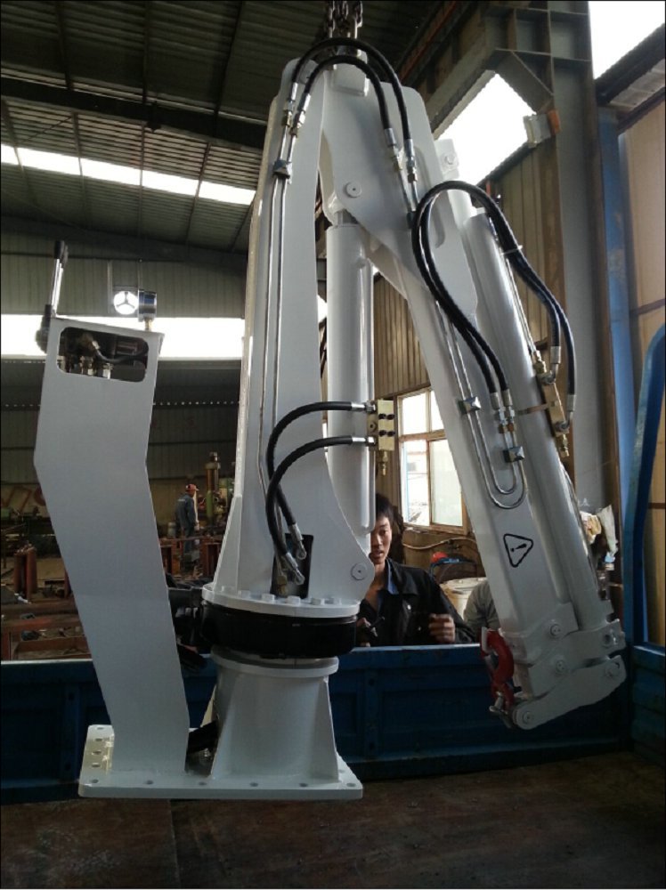 折臂吊2吨船用起重机/工程机械船用吊机CSQ2ZB2/液压船吊