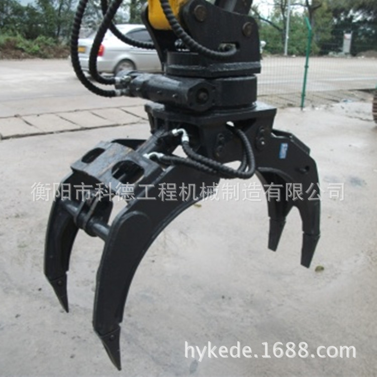 YC85-8 挖掘机抓木器，液压旋转抓木器