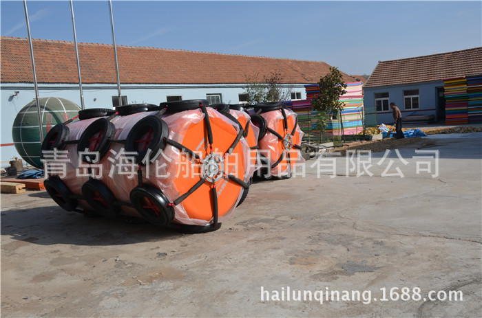 港实心防爆EVA填充漂浮碰垫 聚氨酯护舷 橡胶靠球防撞设施防撞