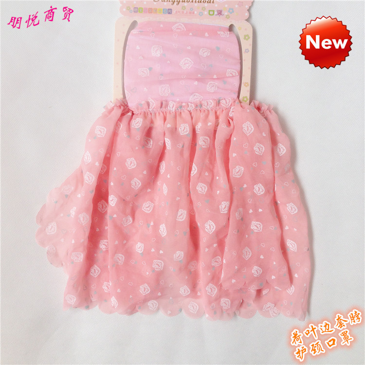 护颈防晒口罩夏季韩版时尚女雪纺印花新款夏天可爱遮阳地摊