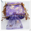 Snowflake Christmas pattern yarn bag Ou Genbuka gauze gift bag wholesale cashbutting hot gold and silver jewelry bag