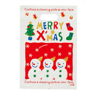 Spot Christmas Snowman Pattern Gift Packaging Plastic Digging Pocket Shopping Mall Gift Packaging Bag