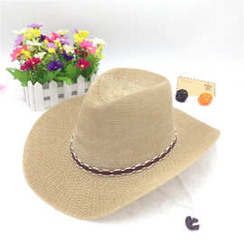 夏季欧美外贸男士帽子户外旅游遮阳防晒渔夫帽咖啡带针织牛仔帽