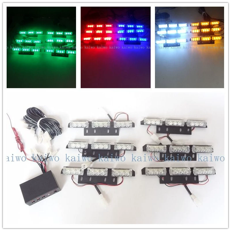 03024 9x6 54LED Автомобильная сетка высокой яркости одна Буксировка шесть стробоскопов. Стробоскоп 1 буксир 6