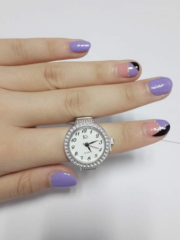 Unisex Gender Casual Round Quartz Watch Rings