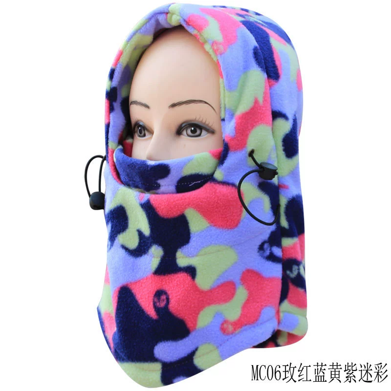 Универсальная camouflage шляпа, теплая бархатная шарф-плед, зимняя медицинская маска, усиленная толщина