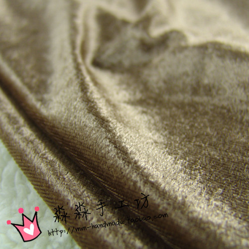 服装纺织布料 高贵卡其色光感柔软金丝绒 旗袍外套女运动服裙面料