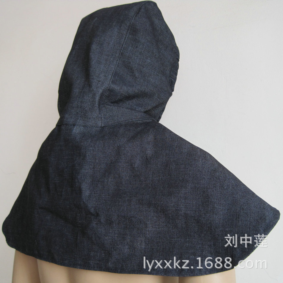 无帽沿套头披肩帽