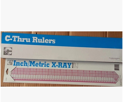 B-95内置刻度式服装放码尺45cm公英制对照打板尺服装尺裁缝尺