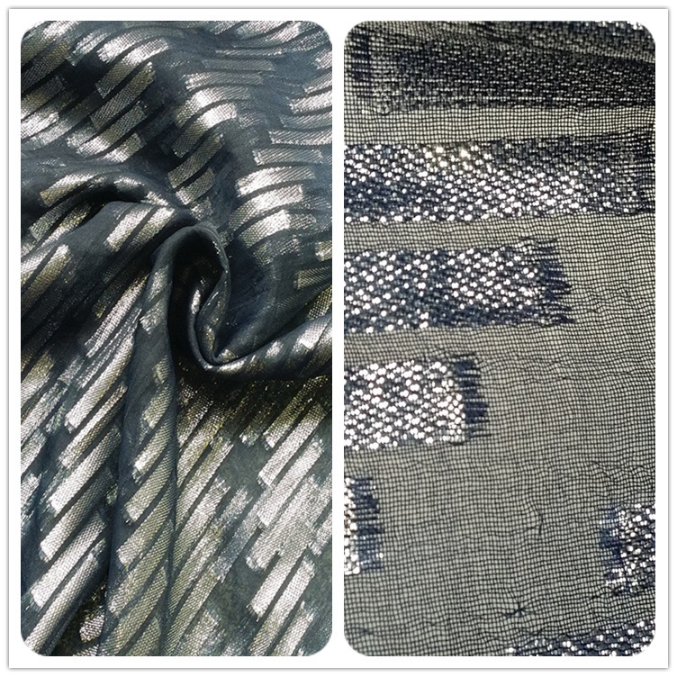 厂家供应  锦纶丝银丝条子布匹直批 床上用品