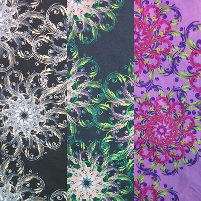 时尚针织印花面料 女装裙子服装新款面料 全涤印花面料|ru