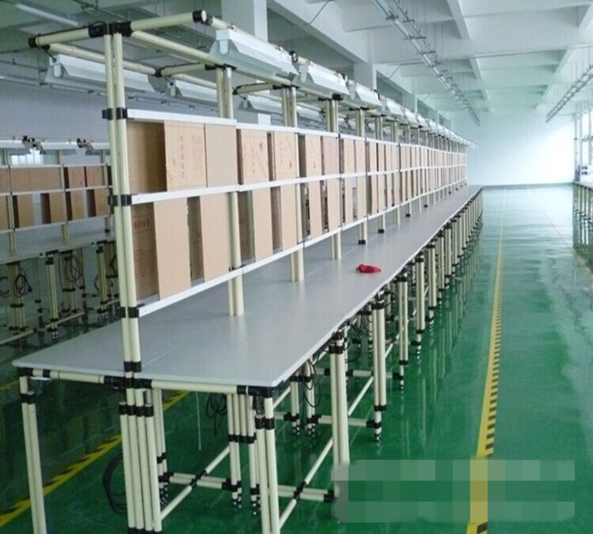 优雅型办公桌工作台 精益管人性化设计制作 办公室员工工作台-阿里巴巴