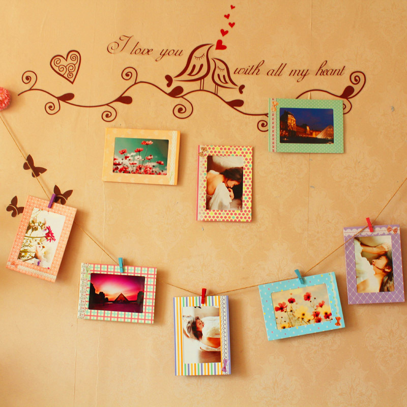 6-inch Panoramic 8 Photo Wall Home Warm Personality DIY Hanging Paper Photo Frame Gift