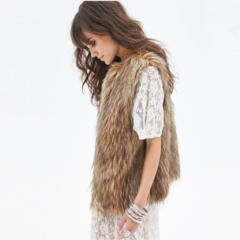 Solid Color Pattern Winter, Autumn Season Women's Streetwear Solid Color Fur