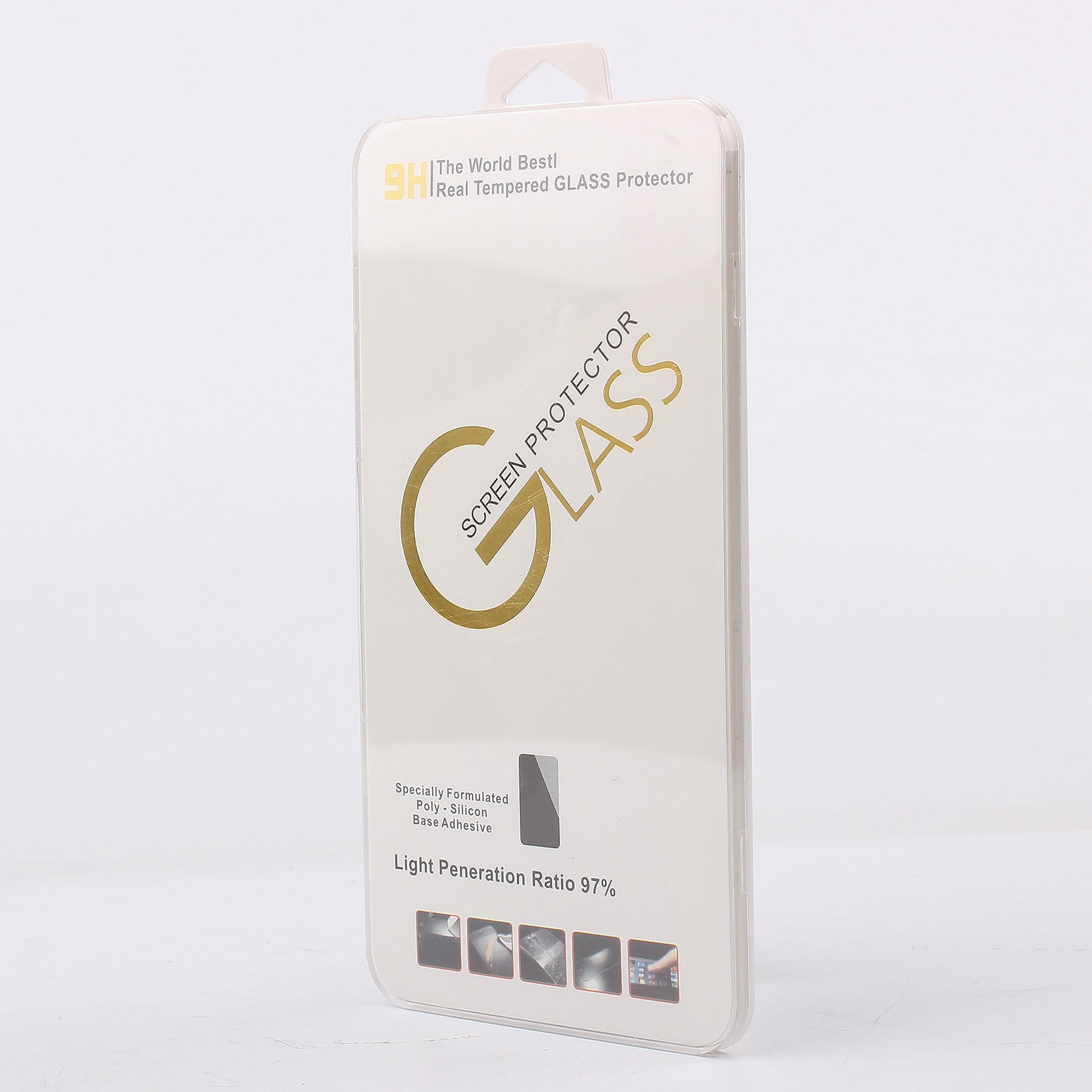 钢化膜包装壳手机数码配件玻璃膜包装 水晶壳PP防摔盒现货批发壳|ms