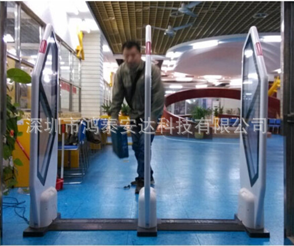 双通道图书馆防盗 书店书城电磁波防盗系统 图书馆门禁系统