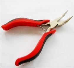【接发工具】接发专用钳子黑红把非电镀接发钳带齿 假发接发钳子