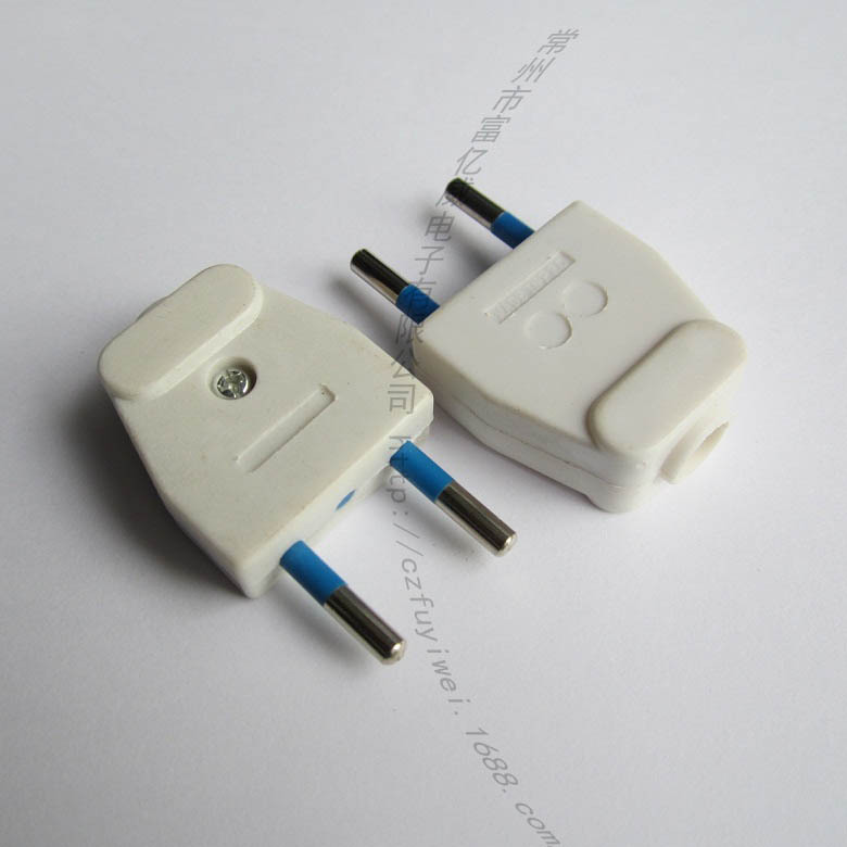 欧规欧标插头电源插头装配两极 接线装配插头