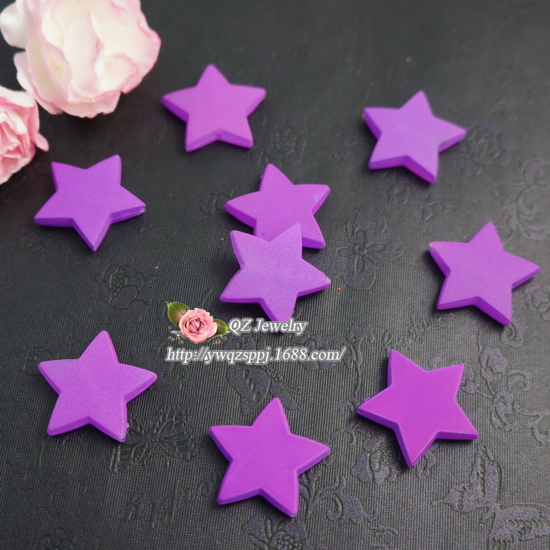 Factory direct sales of flat-bottomed five-pointed stars, fluorescent five-pointed stars, DIY jewelry accessories, hair accessories and headwear accessories wholesale detail image 7