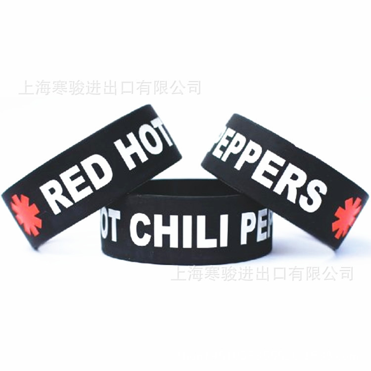 红辣椒医用警示 medical alert red hot chili peppers 硅胶手环