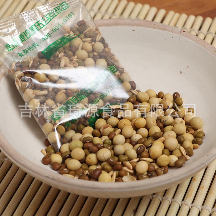Freshly Milled Five Grain Soy Milk Powder Pack Low Temperature Baked Multigrain Cool Five Grain 15 Sachets quality and texture