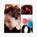新款韩版女百搭糖果色圆形球球发圈发绳盘发发饰圆球头饰皮筋