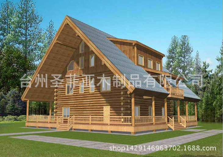 木屋别墅 木结构防腐木 生态环保木屋 私人木屋别墅