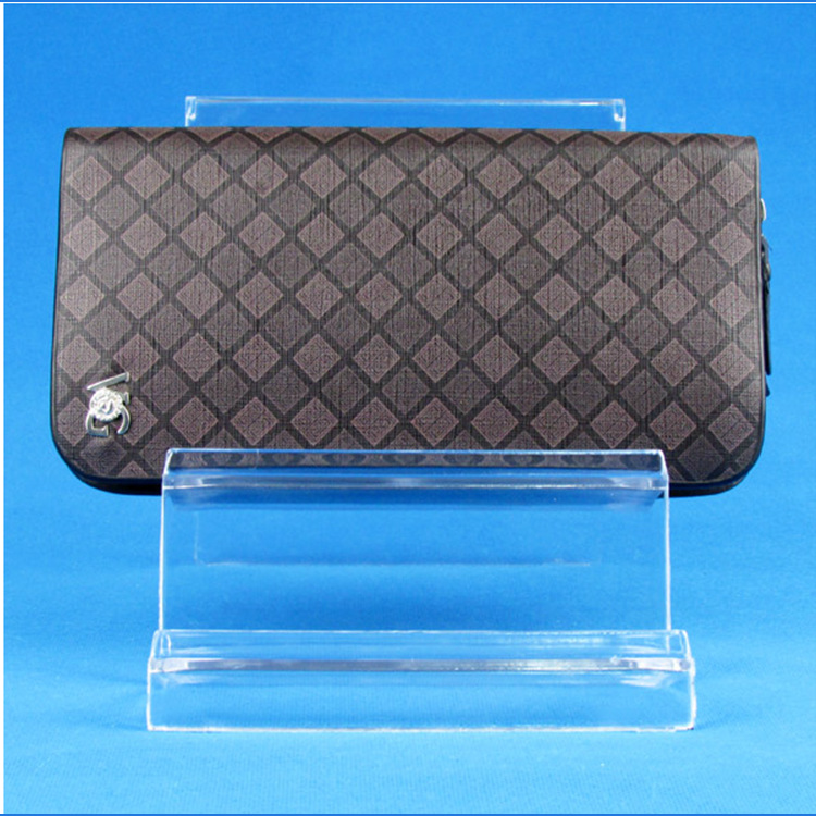 亚克力钱包展示架 皮包陈列架有机玻璃皮夹托架 东莞厚街大厂